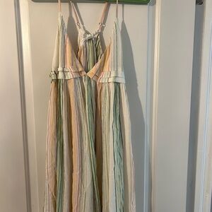 O’Neill Saltwater Solid stripe tank cover up XL